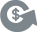 dollar sign in rotating arrow icon