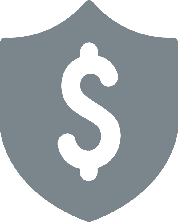 dollar sign shield icon